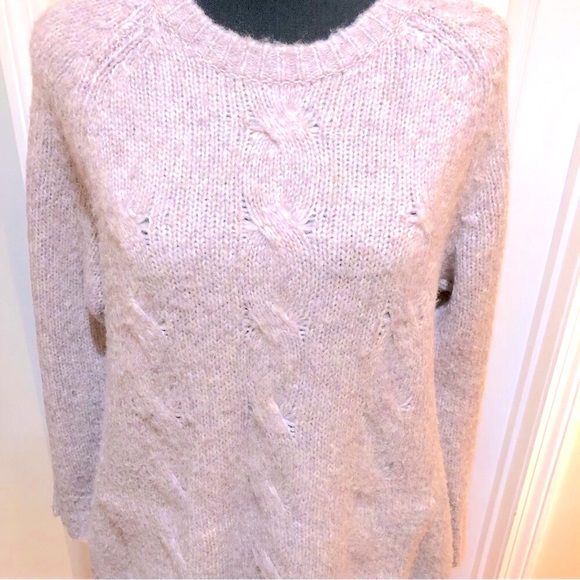 J. Jill Pink Cable Knit Sweater Size MP - Picture 10 of 10